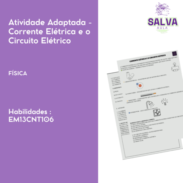 Ativ. Adaptada - Corrente Elétrica e o Circuito Elétrico