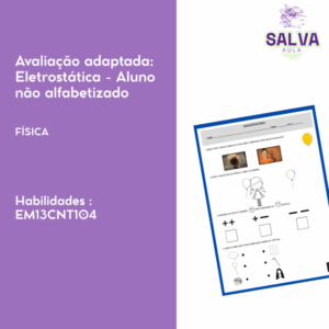 Avaliação adaptada: Eletrostática - Aluno não alfabetizado
