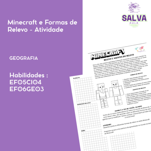 Minecraft e Formas de Relevo - Atividade!
