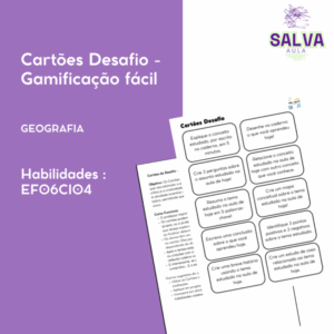 Cartões Desafio - Gamificação fácil! Volta às aulas!