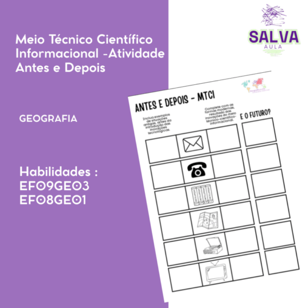 Meio Técnico Científico Informacional - Atividade Antes e Depois!