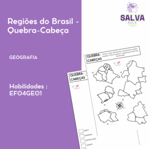 Regiões do Brasil - Quebra-Cabeça! Volta às aulas!