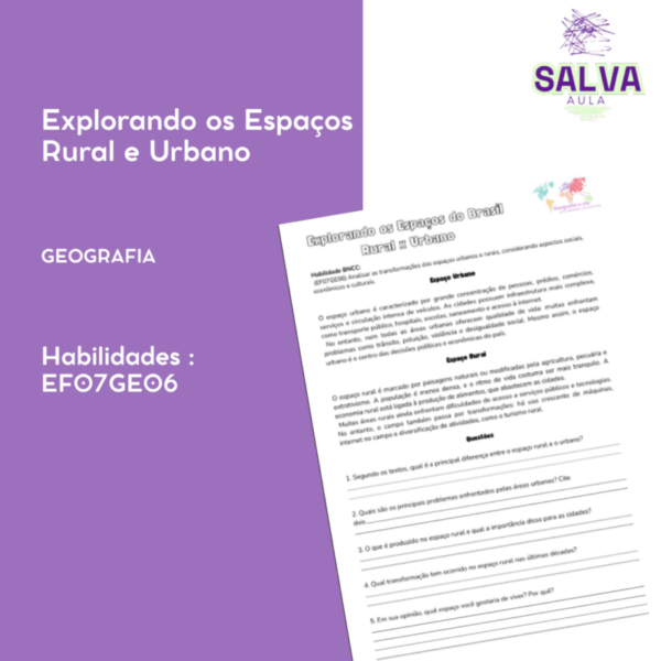 Explorando os Espaços Rural e Urbano!