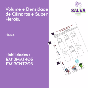 Volume e densidade de cilindros com super heróis