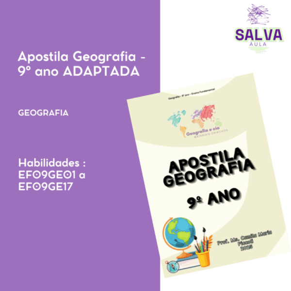Apostila ADAPTADA 9º ano Ensino Fundamental!