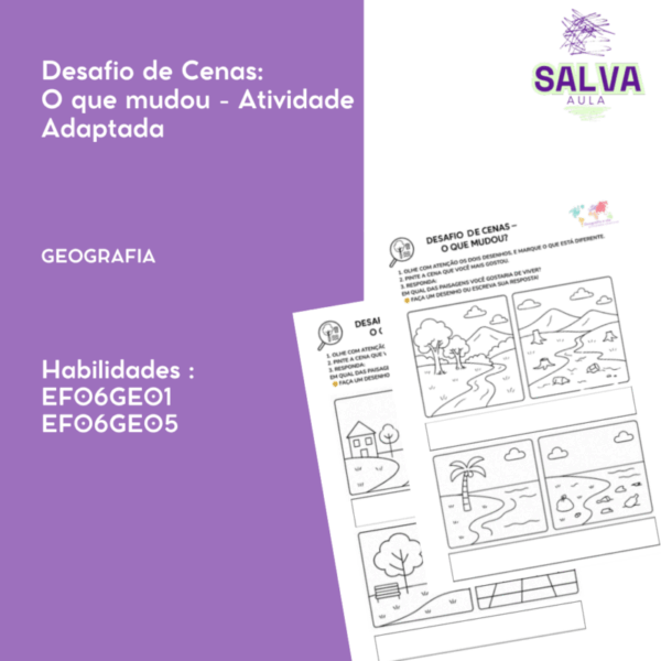 Desafio de Cenas: O que mudou - Atividade Adaptada