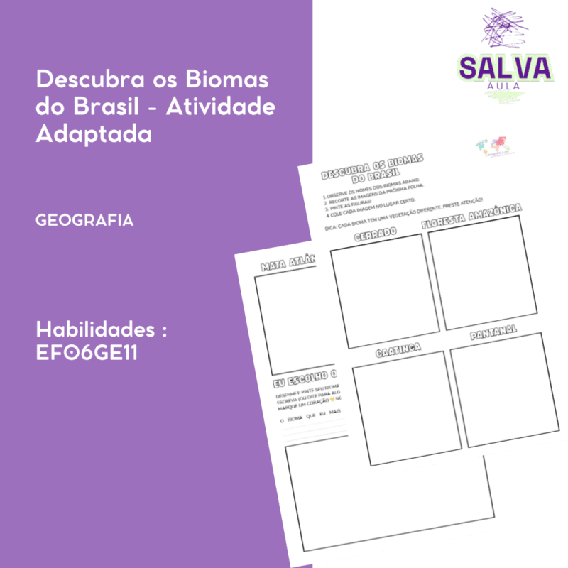 Descubra os Biomas do Brasil - Atividade Adaptada