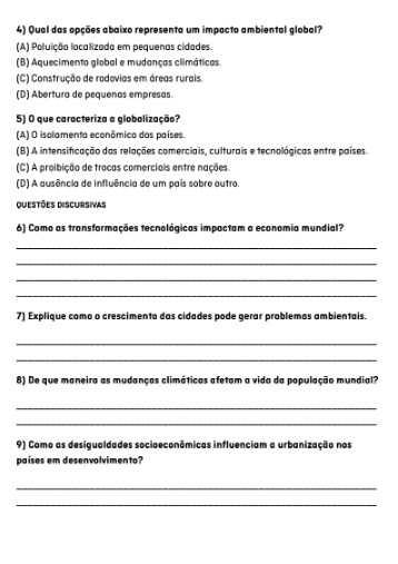 Avaliações Diagnósticas Geografia - Ensino Fundamental II e Ensino Médio. - Imagem 10