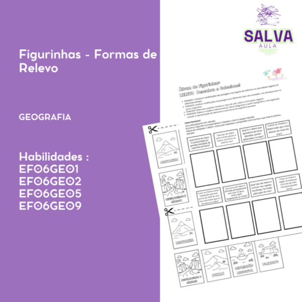 Álbum de Figurinhas - Formas de Relevo