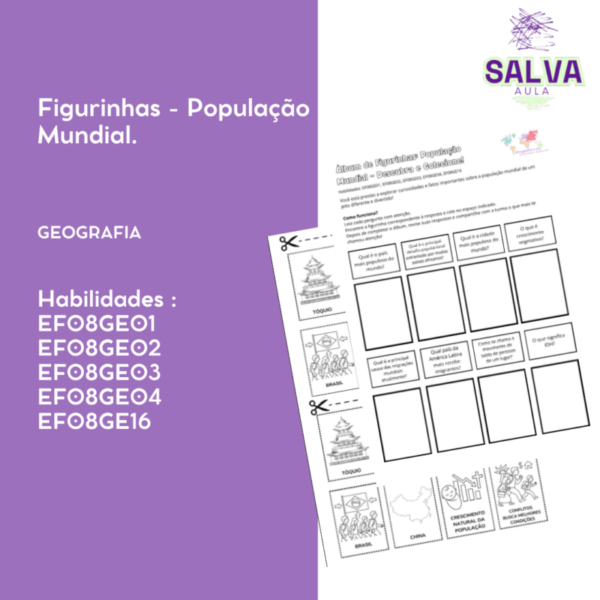 Álbum de Figurinhas - População Mundial