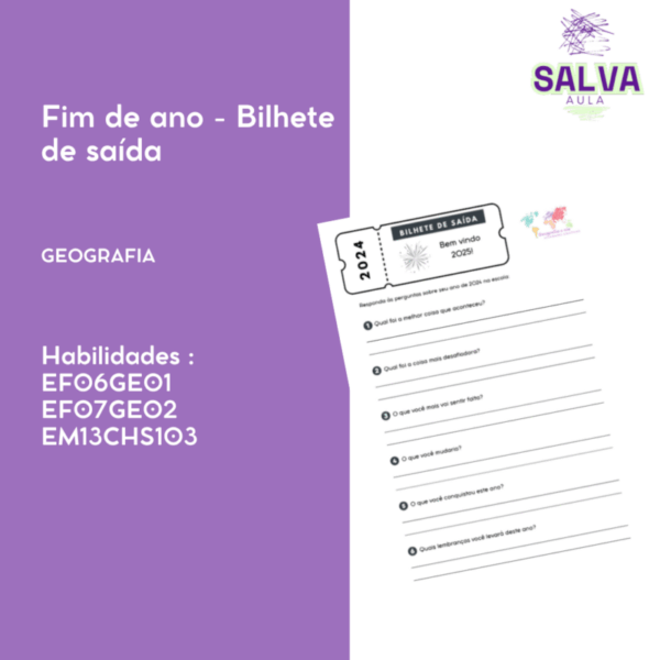 Fim de ano - Bilhete de saída