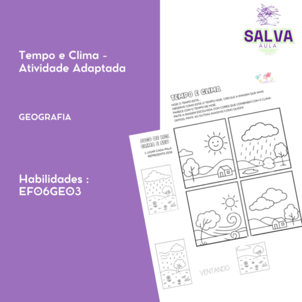 Tempo e Clima - Atividade Adaptada