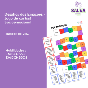 Desafios das Emoções - Jogo de cartas! Socioemocional