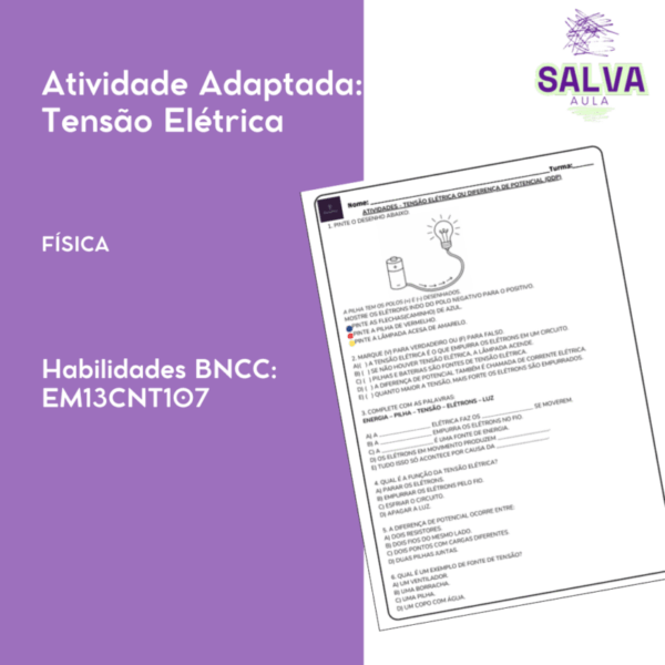 Atividade Adaptada: Tensão Elétrica