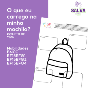 Projeto de Vida - O que eu carrego na minha mochila? Atividade!