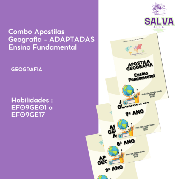 Combo Apostilas ADAPTADAS - 6º, 7º, 8º e 9º ano!