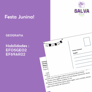 Festa Junina e Geografia - Cartão Postal