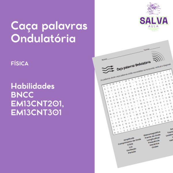 Caça palavras: Ondulatória