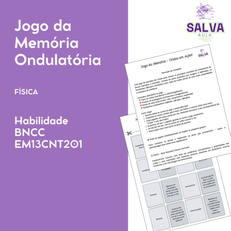 Jogo da Memória: Ondas em Ação! - Salva Aula