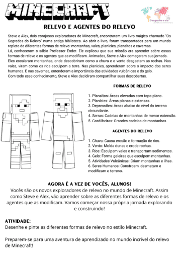 Minecraft e Formas de Relevo - Atividade! - Imagem 3