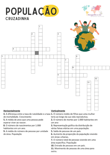 População - Palavras Cruzadas! - Imagem 2