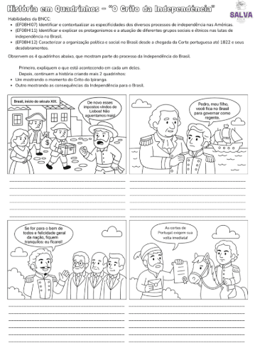 História em Quadrinhos – O Grito da Independência - Imagem 2