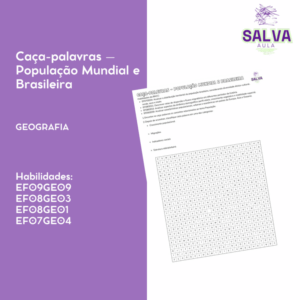 Caça-palavras – População Mundial e Brasileira