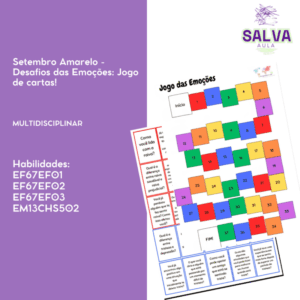 Setembro Amarelo - Desafios das Emoções - Jogo de cartas!