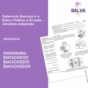 Soberania Nacional e a Esfera Pública e Privada – Atividade Adaptada