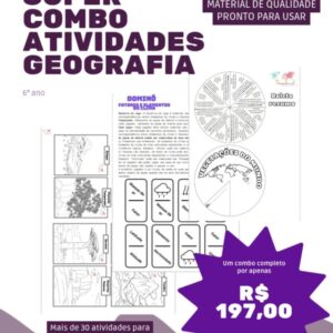 Combo completo de atividades Geografia- 6° ano