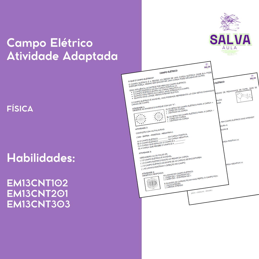 Campo Elétrico - Atividade Adaptada