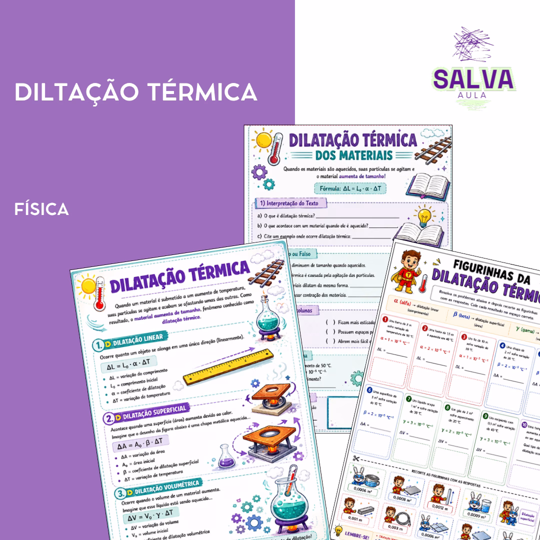Atividade de Física - Figurinhas Dilatação Térmica