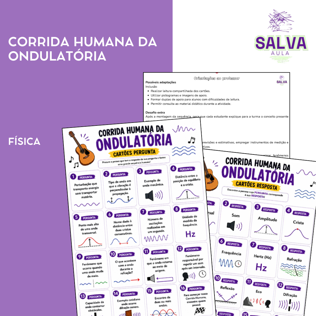 Atividade de Física: Corrida Humana da Ondulatória - Salva Aula