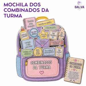 Mochila dos Combinados da Turma – Atividade de Volta às Aulas pronta para imprimir