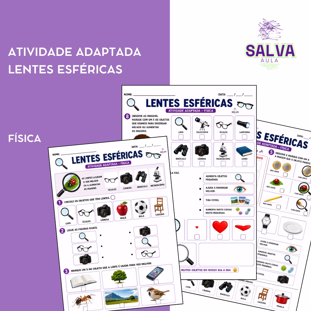 Atividade Adaptada – Lentes Esféricas