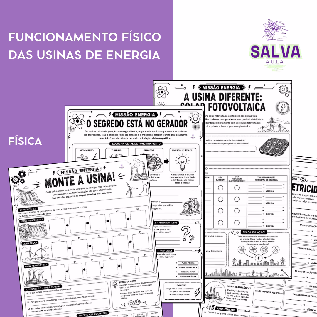 Funcionamento Físico das Usinas de Energia — Atividade de Física