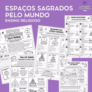 Atividade de Ensino Religioso – Espaços Sagrados pelo Mundo | Passaporte Interativo para Trabalhar Diversidade Religiosa e Respeito