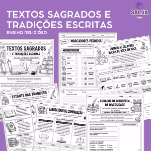 Atividade de Ensino Religioso – Textos Sagrados e Tradições Escritas | Missões Interativas para Ensinar Diversidade, Oralidade e Preservação da Memória