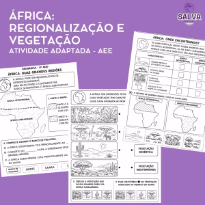 África: Regionalização e Vegetação - Atividade adaptada AEE