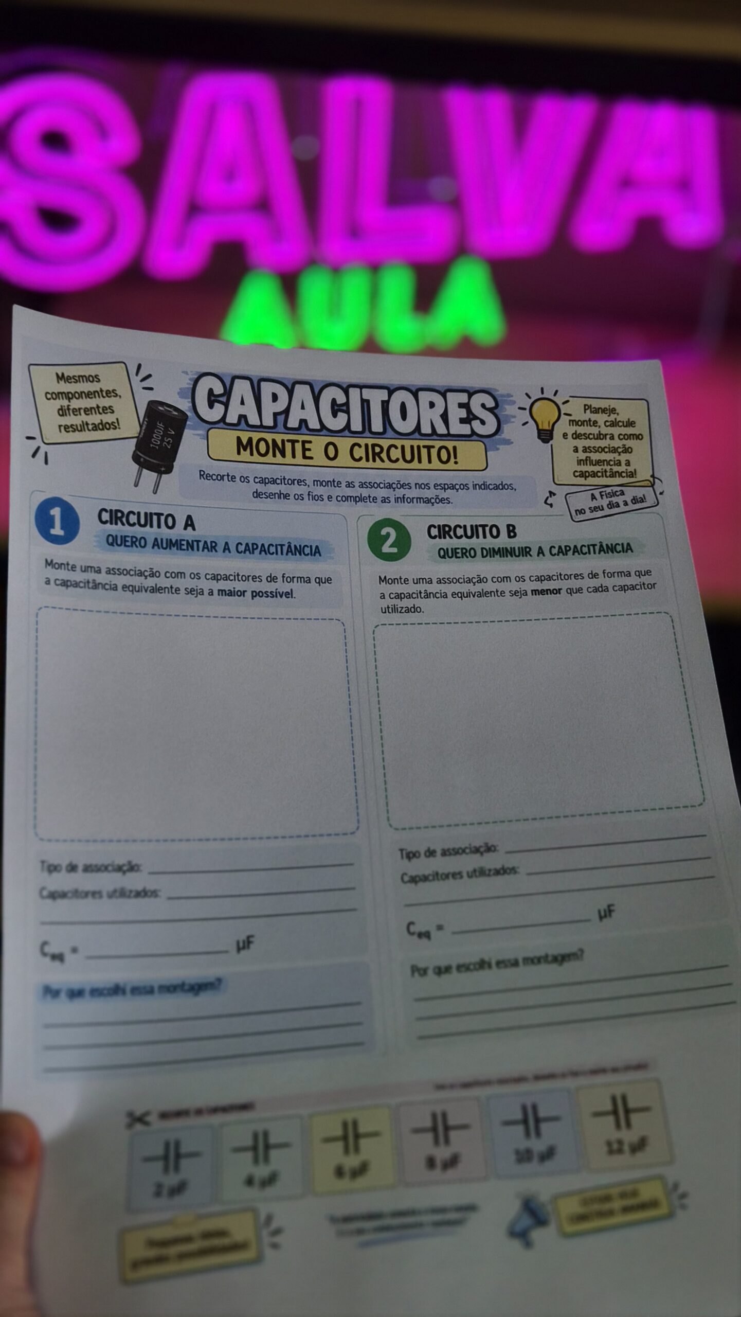 Capacitores – Atividade Completa + Adaptada - Imagem 3