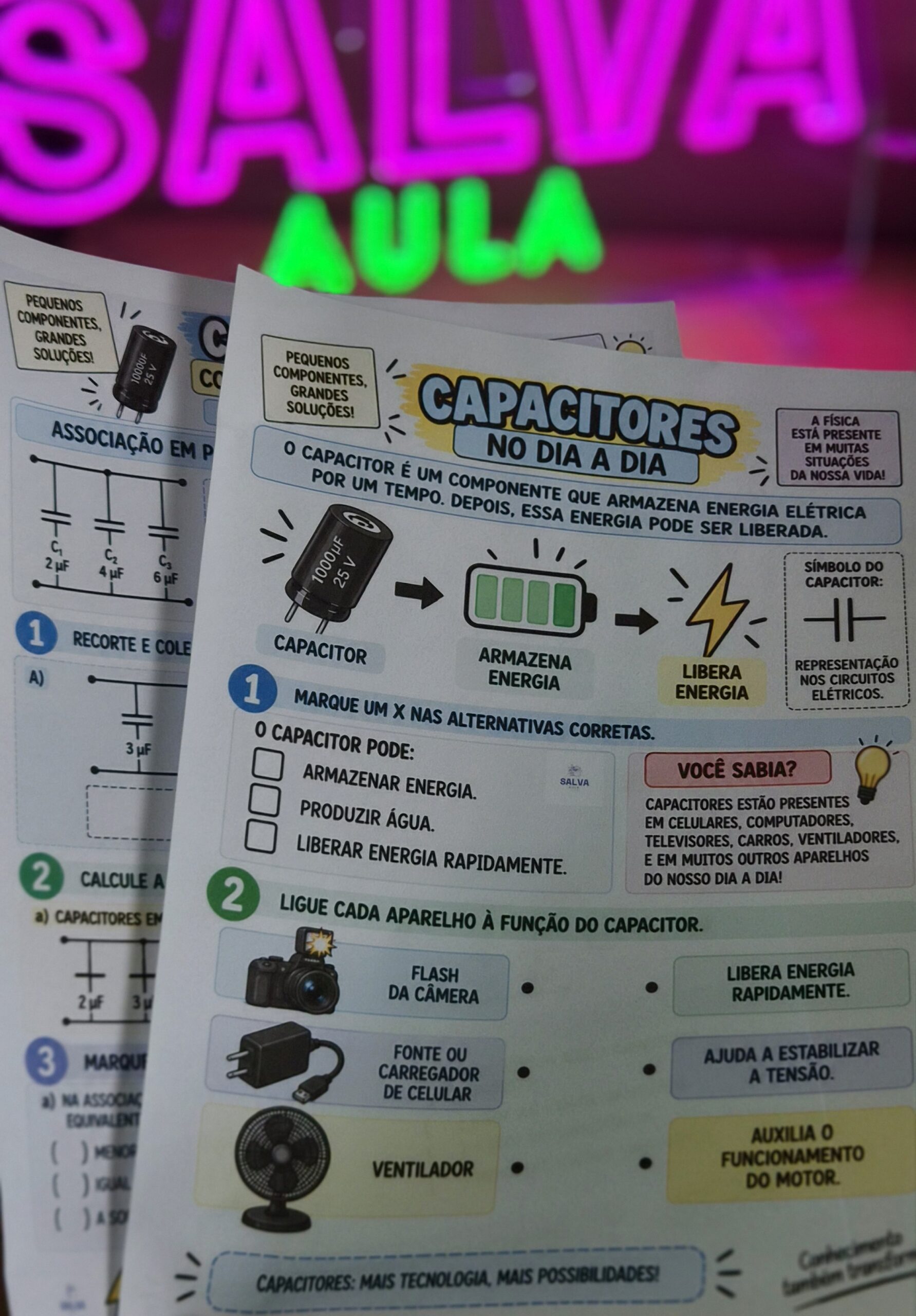 Capacitores – Atividade Completa + Adaptada - Imagem 5