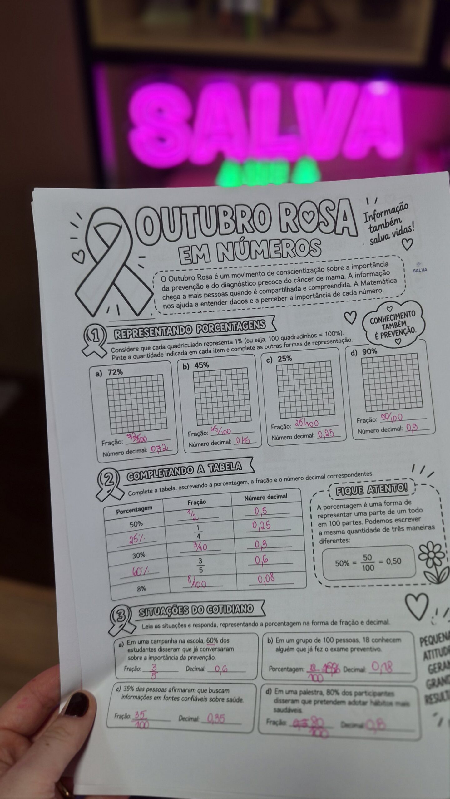 Outubro Rosa e a Matemática | Ensino Fundamental II - Imagem 2
