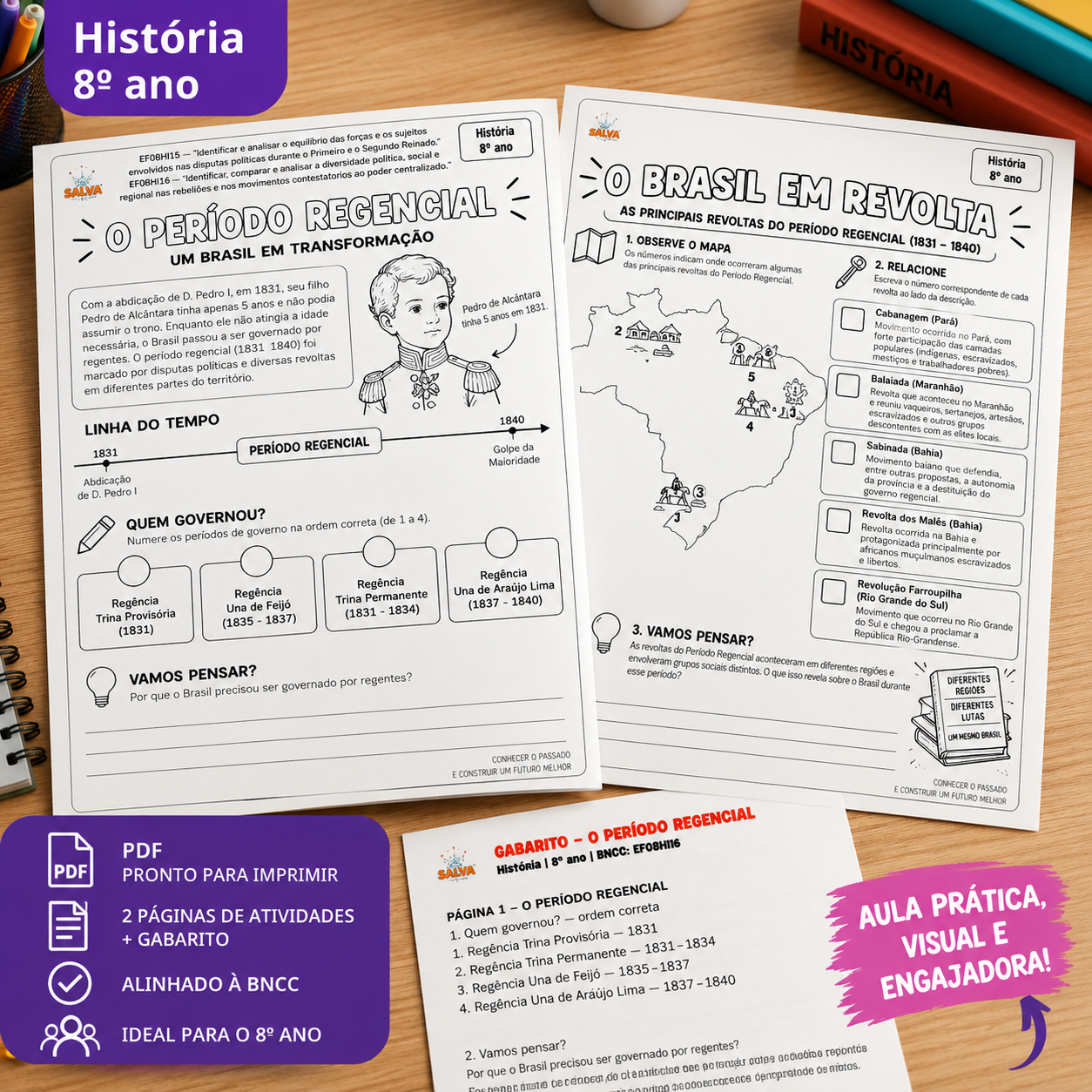Período Regencial | Revoltas Regenciais + Mapa