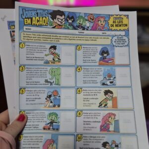 Atividade de Figurinhas: Jovens Titãs em Ação! — As Leis de Newton