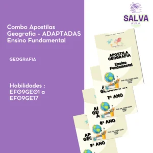 Combo Apostilas Geografia ADAPTADAS - 6º, 7º, 8º e 9º ano!