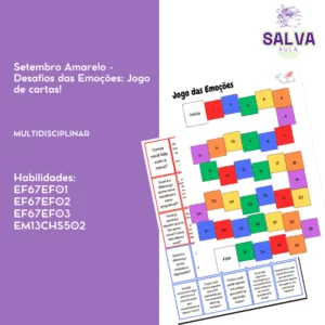 Setembro Amarelo - Desafios das Emoções - Jogo de cartas!