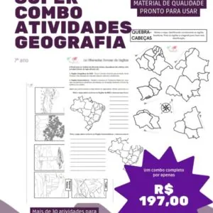 Combo Completo de atividades de Geografia – 7º Ano